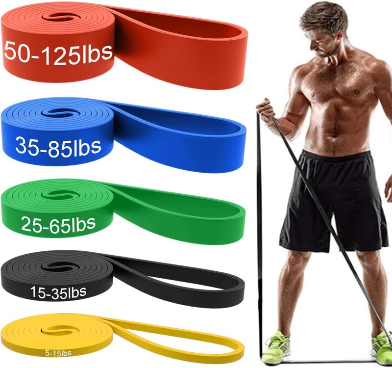 ROSAPOAR Resistance Bands, Pull Up Assist Bands - Workout Bands, Eexercise Bands, Long Resistance Bands Set for Working Out, Fitness, Training, Physical Therapy for Men Women - Image 1
